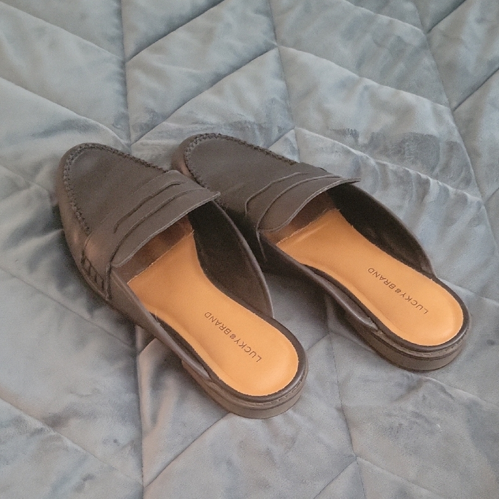 Lucky Brand Black Loafer Mules - Picture 5 of 7